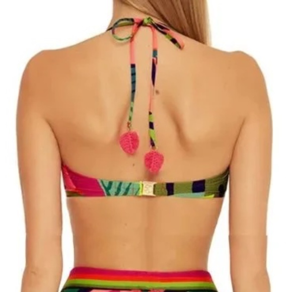Trina Turk Swim $92 Rainforest Bandeau Bikini Top - Picture 2 of 6